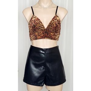 Leather High Waist Shorts